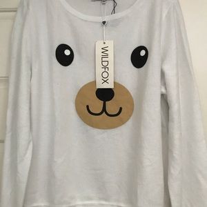 Wildfox Teddy bear 🧸 face baggy beach jumper. NWT